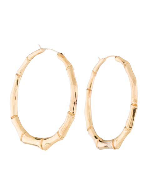 gucci bamboo gold earrings|safety pin earrings gucci.